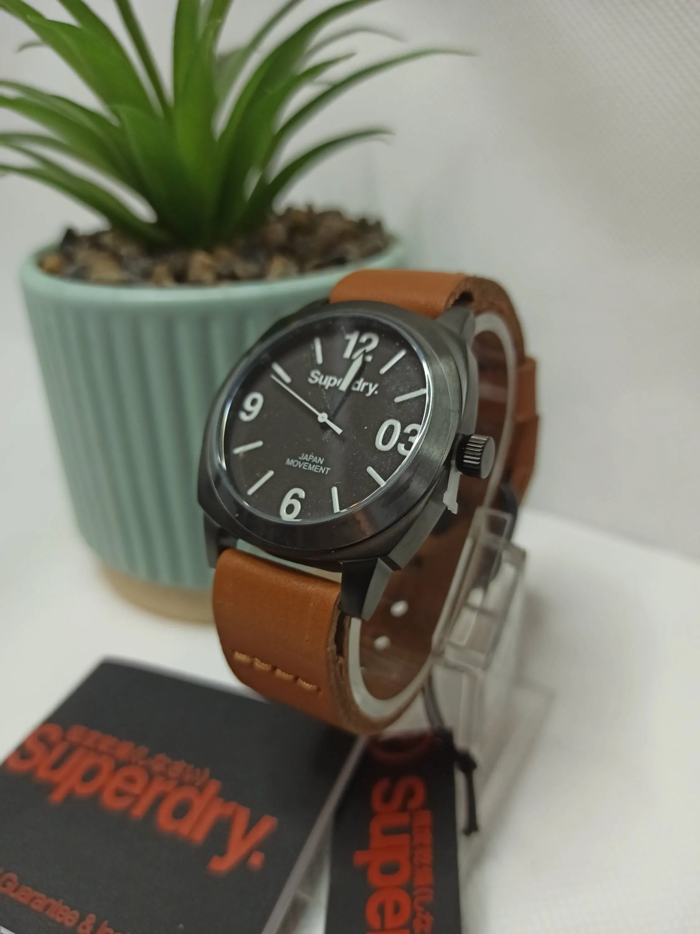 Super Dry - SYL116TT - Cow Leather Strap - Original - Luminous Dial - 40mm - Men's Watch