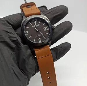 Super Dry - SYL116TT - Cow Leather Strap - Original - Luminous Dial - 40mm - Men's Watch