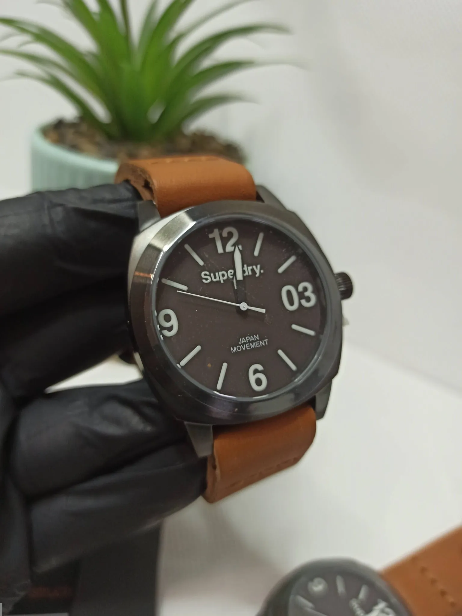 Super Dry - SYL116TT - Cow Leather Strap - Original - Luminous Dial - 40mm - Men's Watch