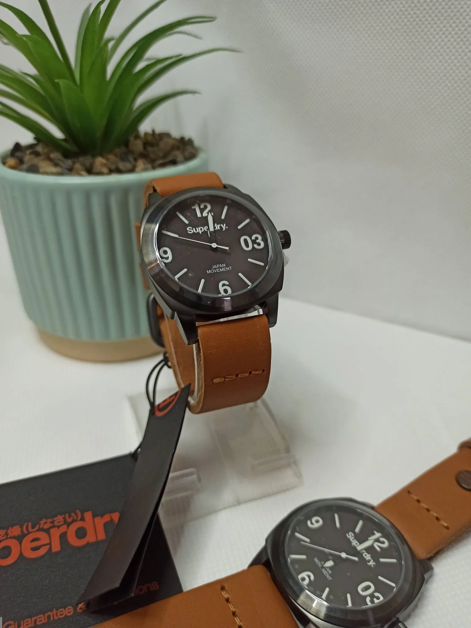 Super Dry - SYL116TT - Cow Leather Strap - Original - Luminous Dial - 40mm - Men's Watch
