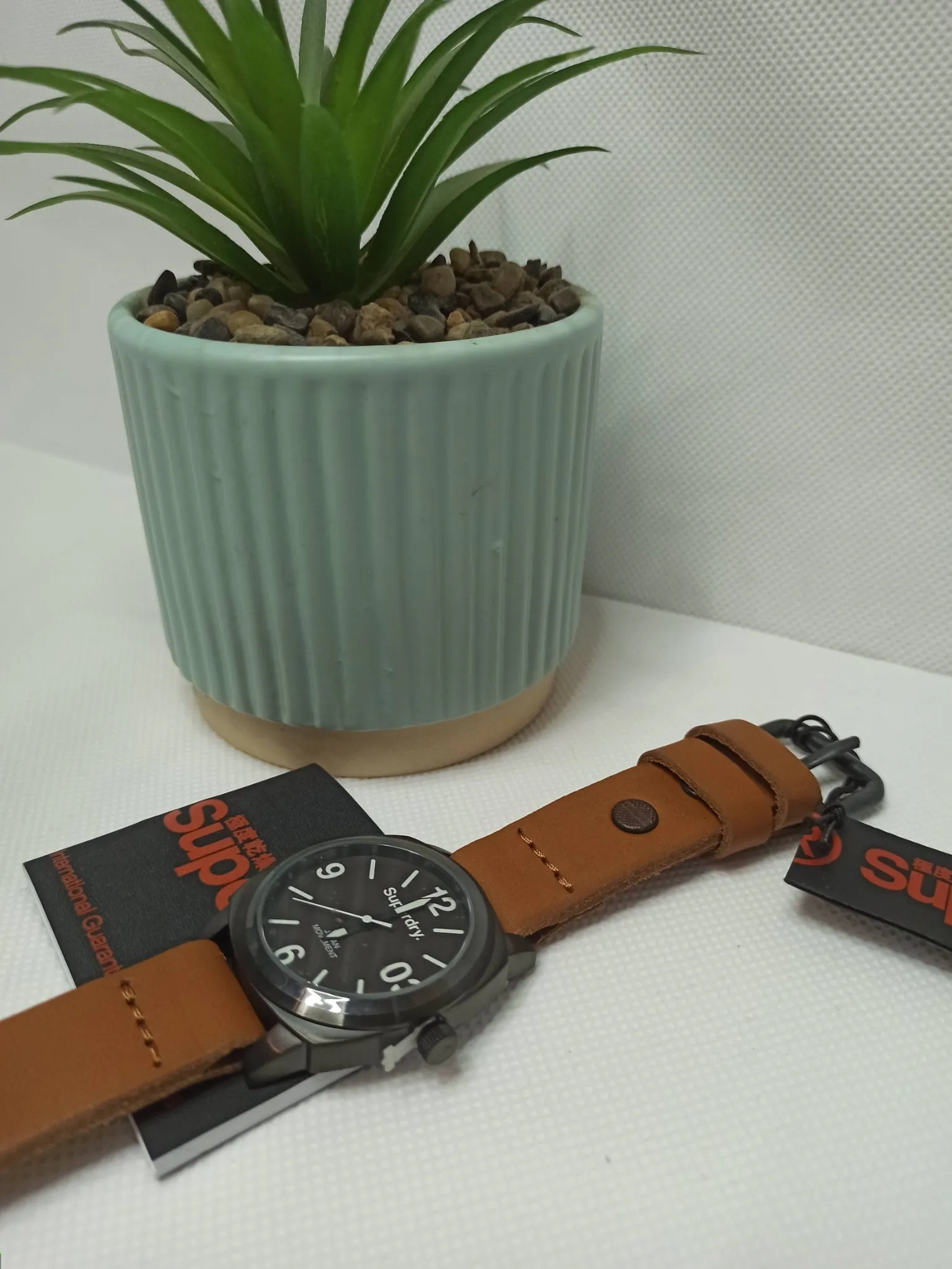 Super Dry - SYL116TT - Cow Leather Strap - Original - Luminous Dial - 40mm - Men's Watch