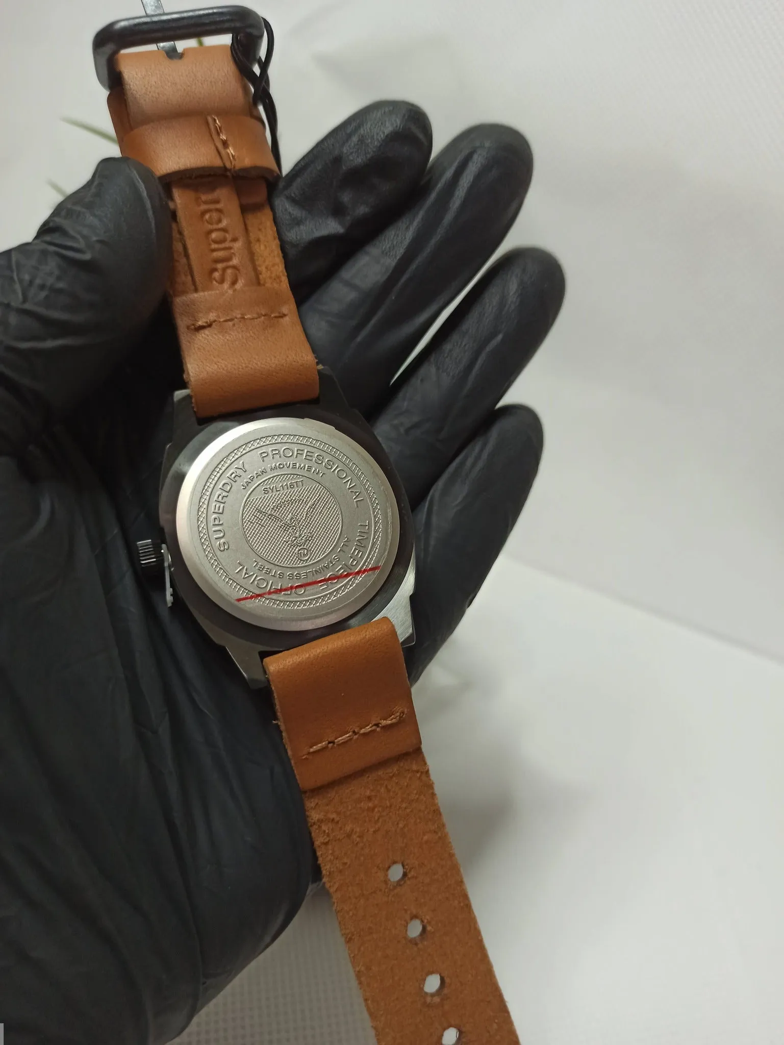 Super Dry - SYL116TT - Cow Leather Strap - Original - Luminous Dial - 40mm - Men's Watch