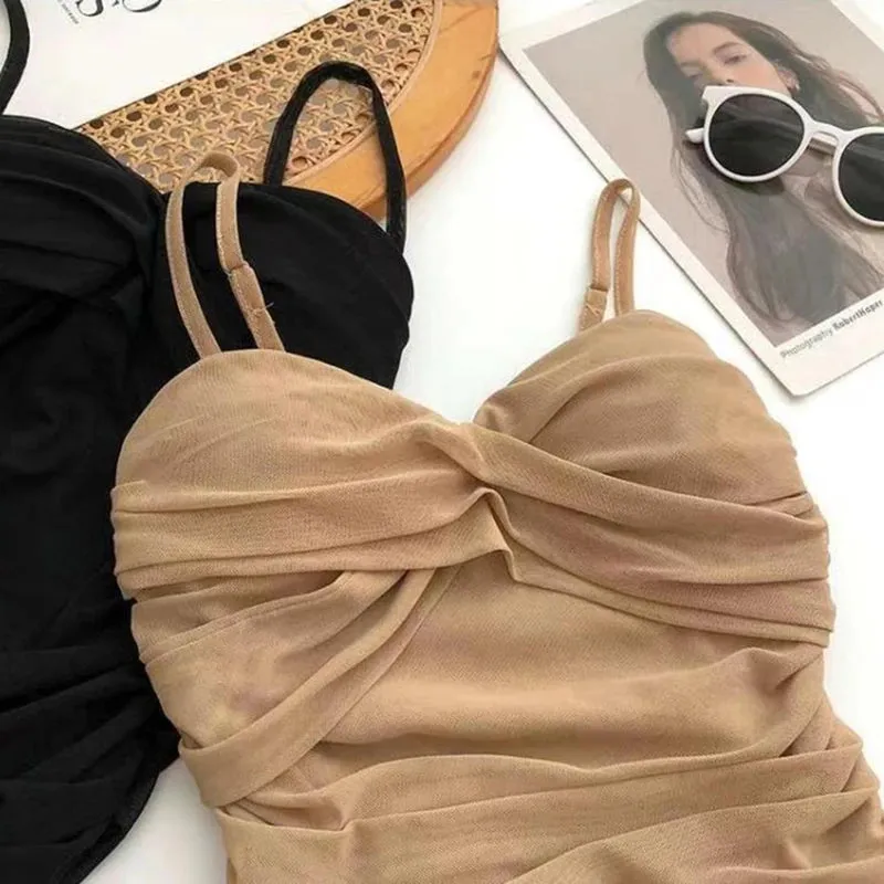 Suspender Dress for Women Sexy Shirring Mini Chic Summer Wear