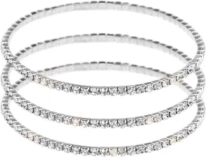 Suyi Crystal Ankle Bracelet for Women Diamond Tennis Stretch Anklets Elastic Foot Chain