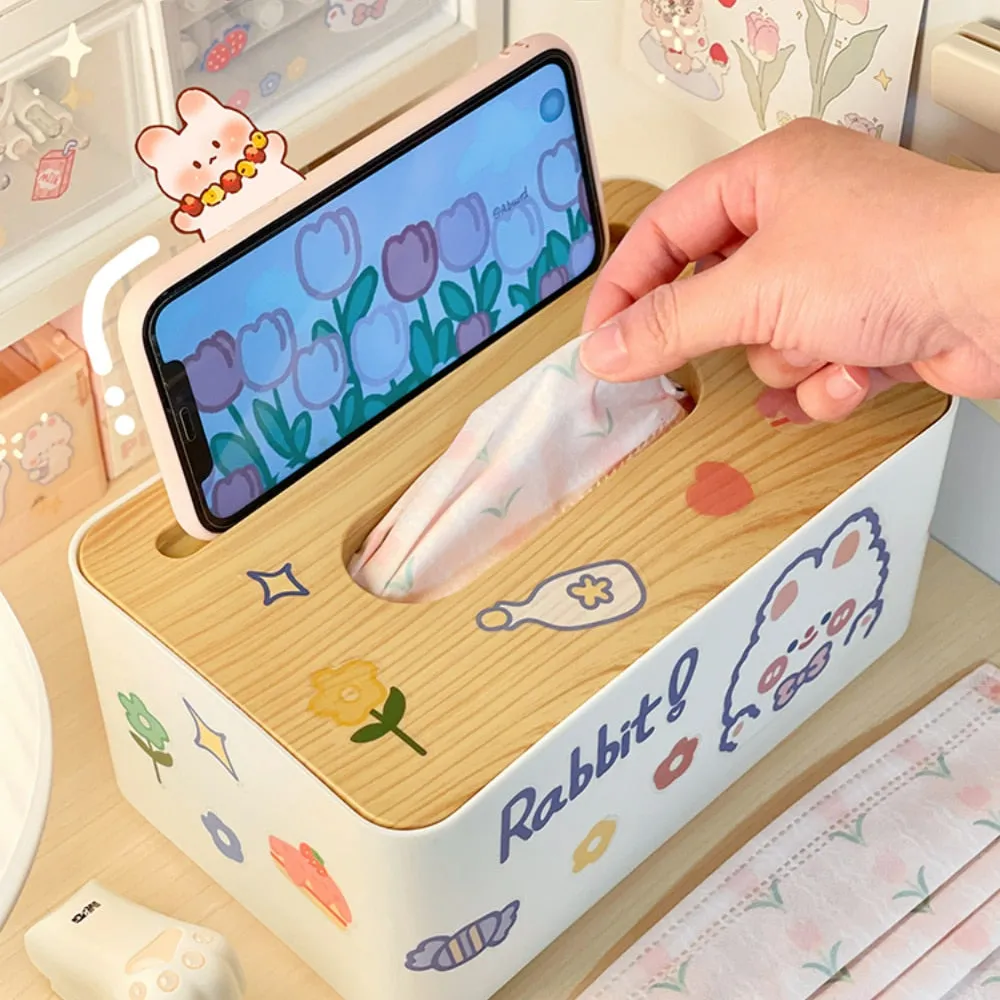 Sweet Bunny Tissue Box & Phone Holder