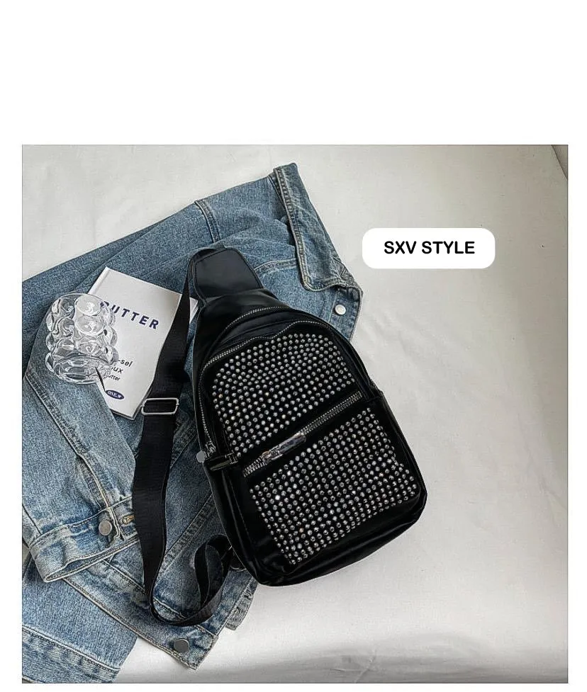 SXV PARTY WEAR BLINGY FANNY BAG