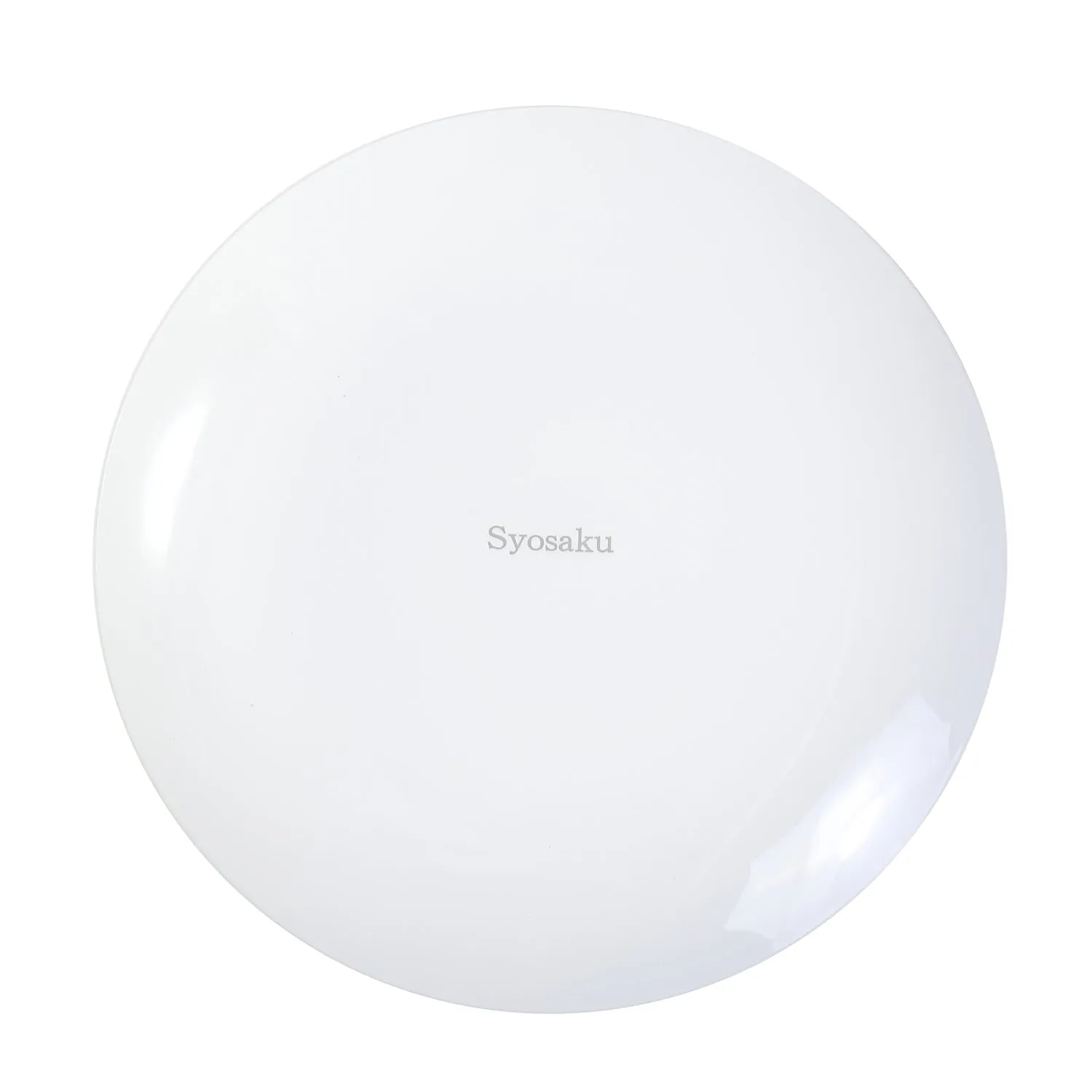 Syosaku Japanese Urushi Glass Flat Dinner Plate 11-inch (28cm) Pure White with Gold Leaf, Dishwasher Safe