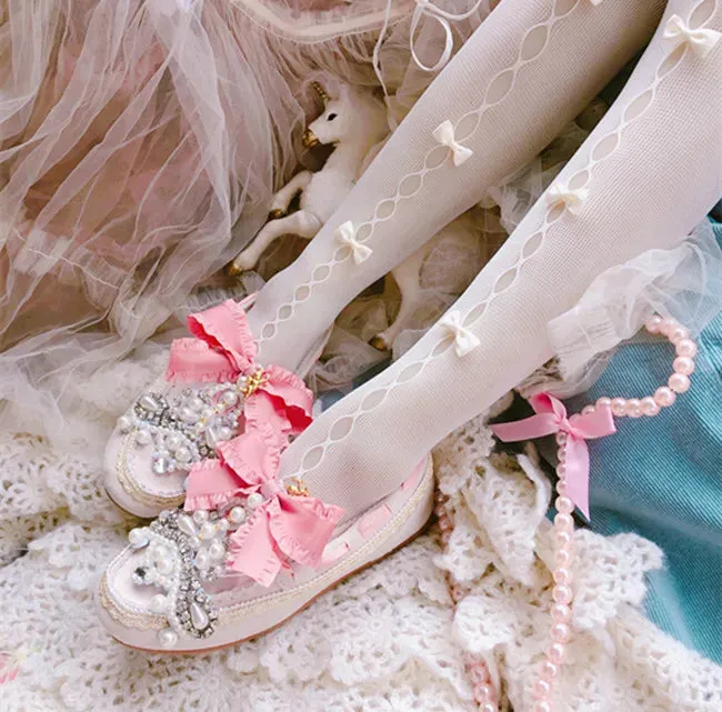 TAVIMART  -  Hollow small butterfly net socks hole socks sweet retro style pantyhose elasticity was thin female Lolita socks japanese Sweet