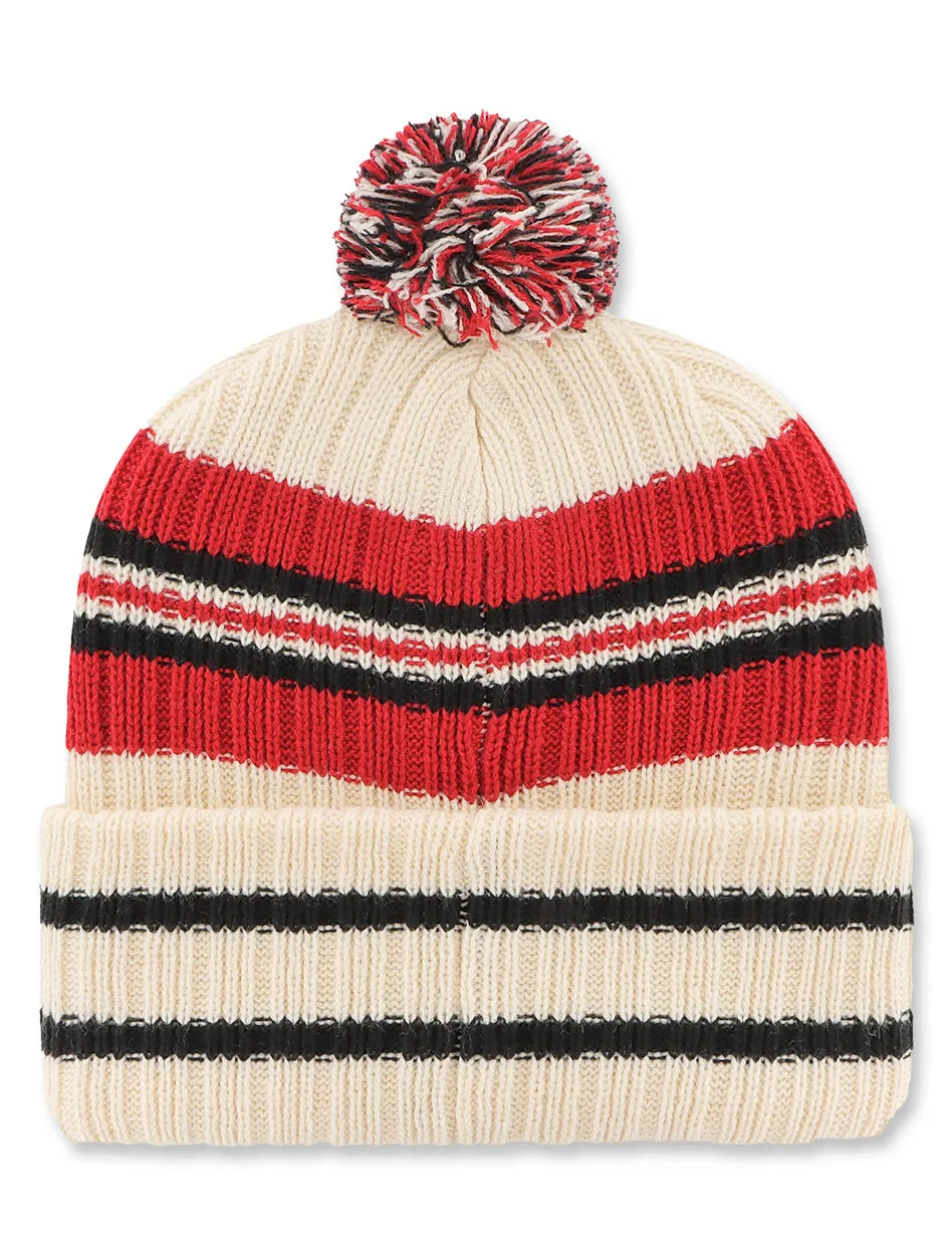 Texas Tech 47 Brands "Natural Hone Patch" Cuff Knit Beanie with Pom