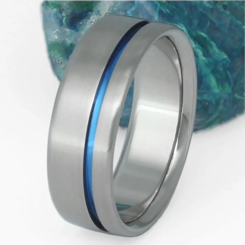 The Original Thin Blue Line Titanium Ring b2