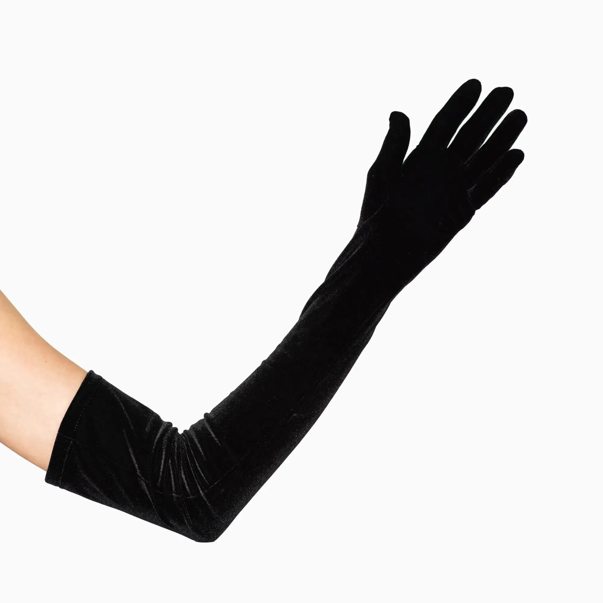 THE SUNNY - Black Velvet Opera Gloves
