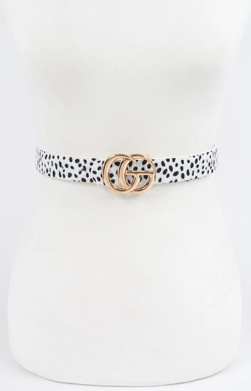 Thin Animal Print Belt