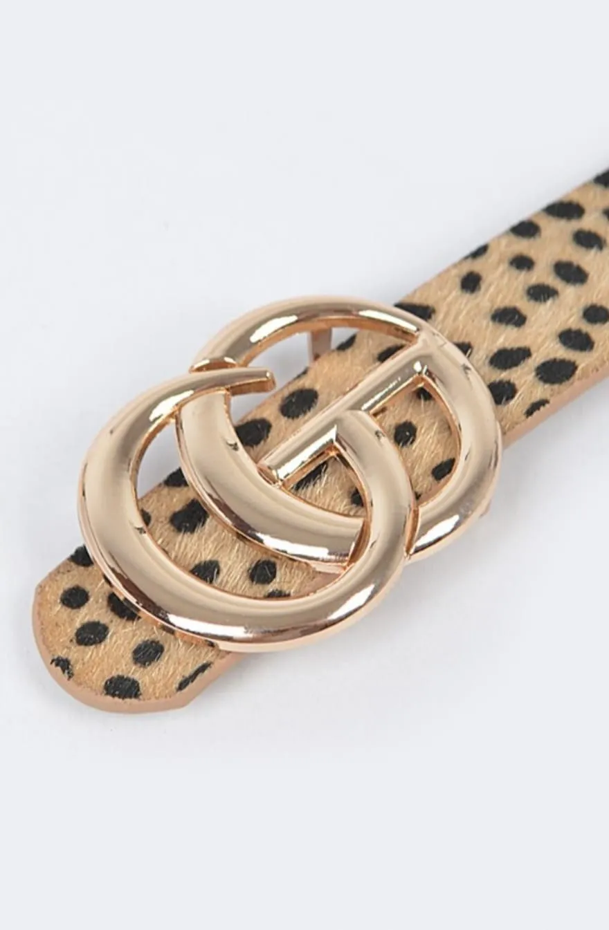 Thin Animal Print Belt