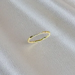 Thin CZ Minimalist Gold Ring