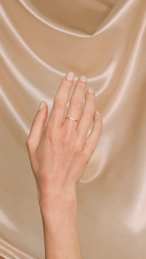 Thin CZ Minimalist Gold Ring