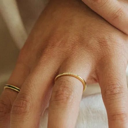 Thin CZ Minimalist Gold Ring