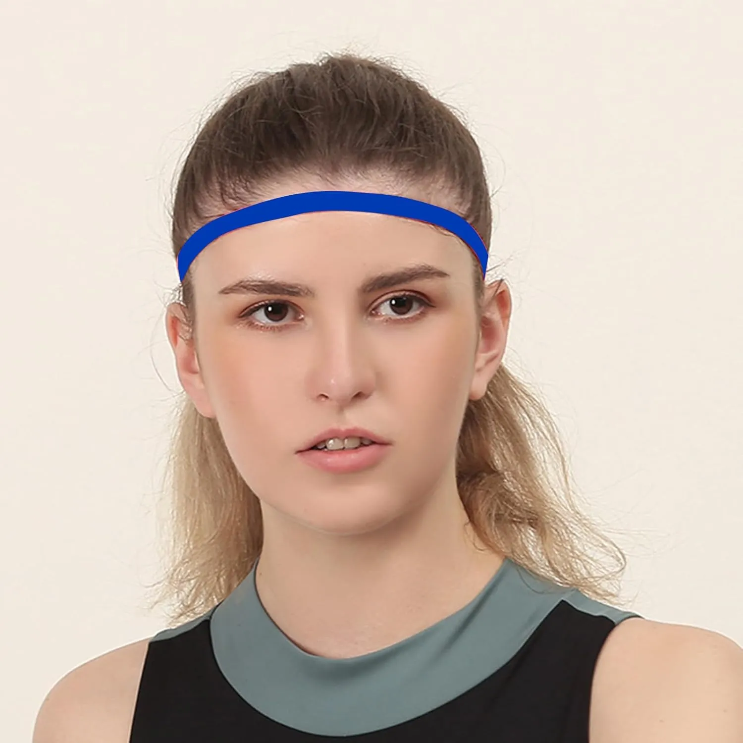 Thin Non Slip Elastic Sports Headband,Thin Non Slip Elastic Sports Headban,Elastic Sports Headband for Running, Football,Basketball,Unisex