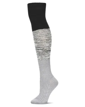 Three Tone Over The Knee Socks