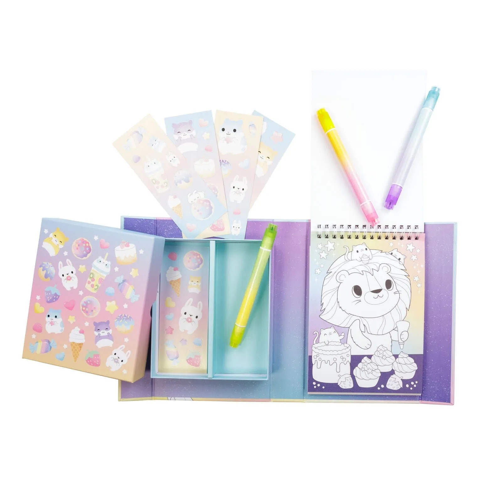 Tiger Tribe - Pastel Colouring Set | Kawaii Cafe