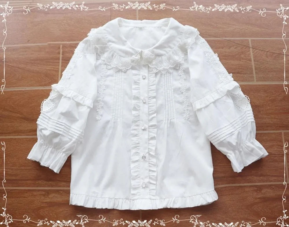 Tiny Garden~Robin~Kawaii Lolita Cotton Blouse
