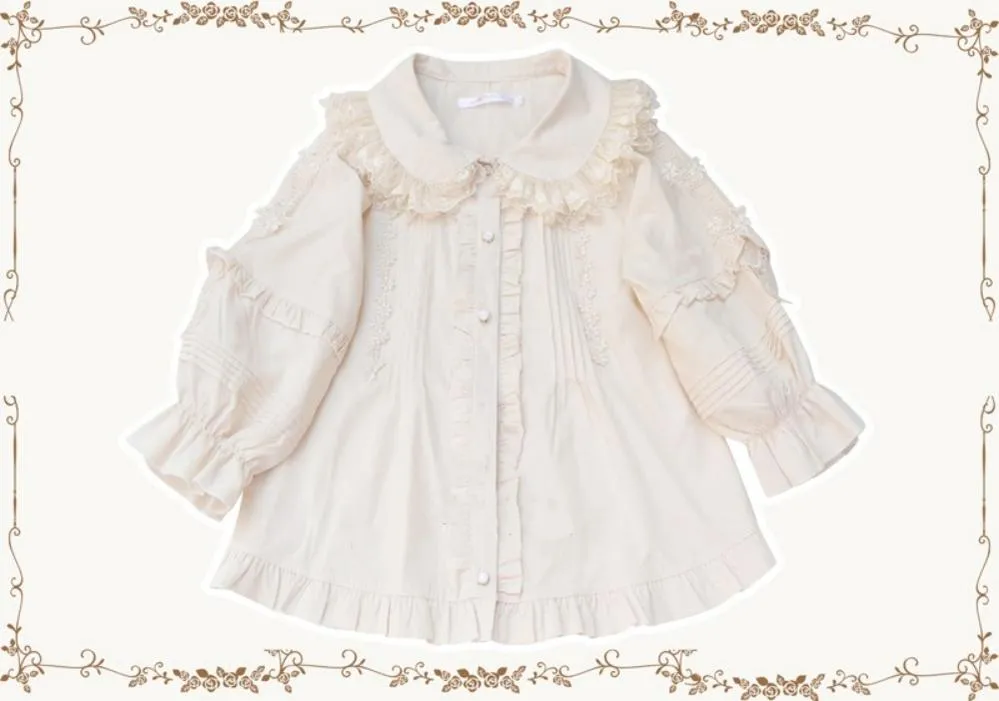 Tiny Garden~Robin~Kawaii Lolita Cotton Blouse