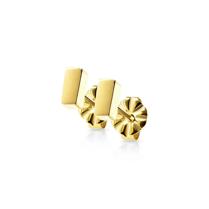 Titanium Rectangle Stud Earrings