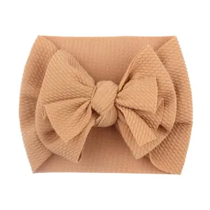 Toddler Elastic Headband Hairband Bowknot Girls Infant Headband 1PC Stretch Headwear Baby Kids Hair (Coffee, One Size)