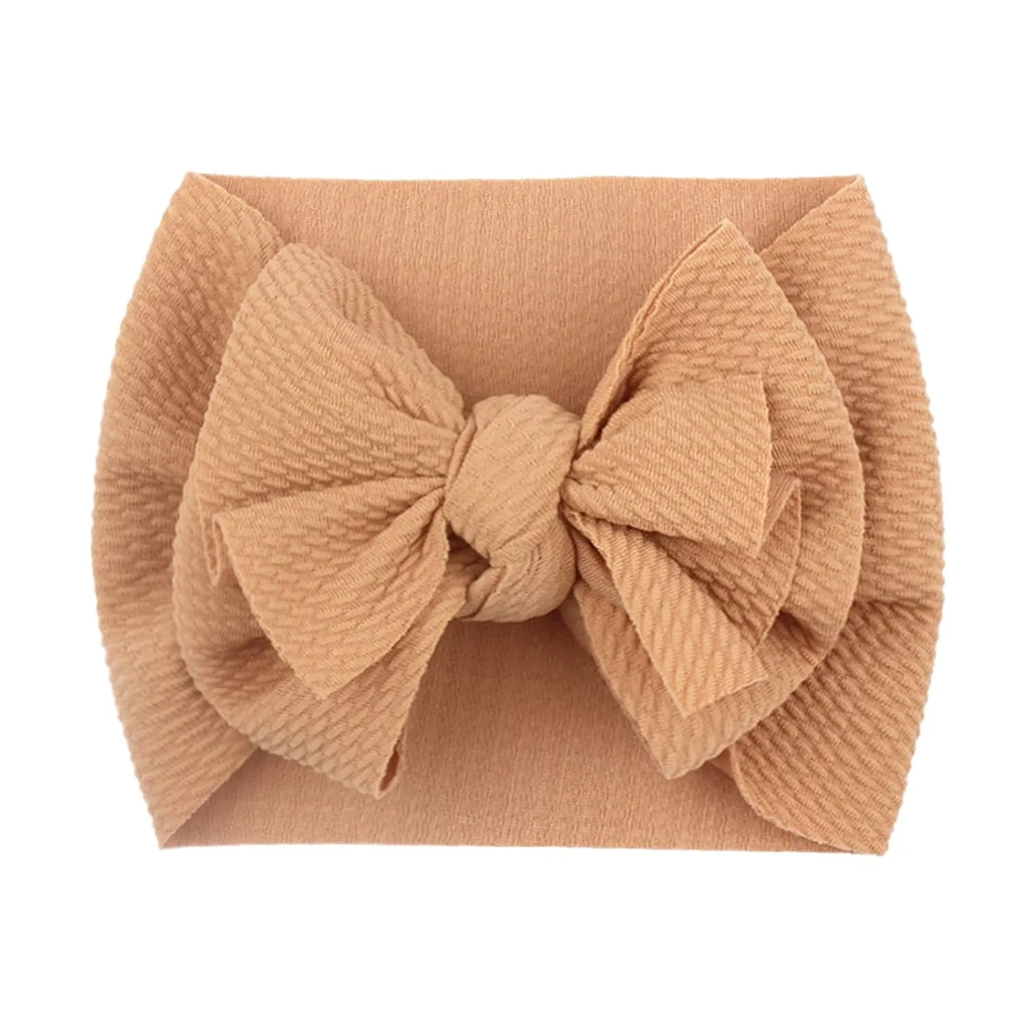 Toddler Elastic Headband Hairband Bowknot Girls Infant Headband 1PC Stretch Headwear Baby Kids Hair (Coffee, One Size)