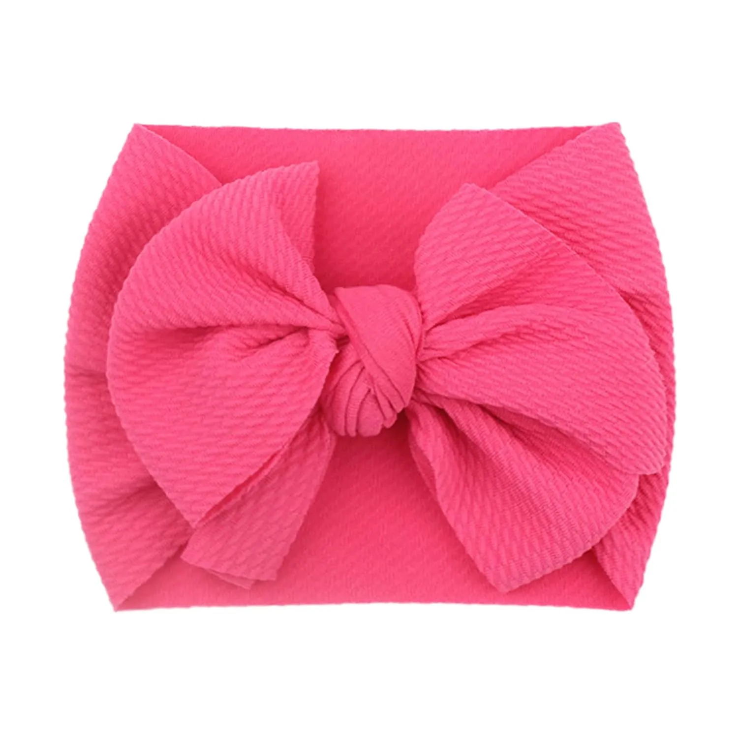 Toddler Elastic Headband Hairband Bowknot Girls Infant Headband 1PC Stretch Headwear Baby Kids Hair (Hot Pink, One Size)