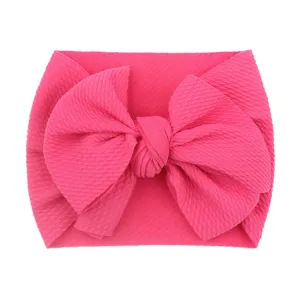 Toddler Elastic Headband Hairband Bowknot Girls Infant Headband 1PC Stretch Headwear Baby Kids Hair (Hot Pink, One Size)