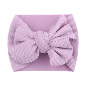 Toddler Elastic Headband Hairband Bowknot Girls Infant Headband 1PC Stretch Headwear Baby Kids Hair (Purple, One Size)