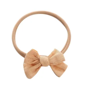 Toddler Outdoor Hair Band Baby Girls Solid Color Headband Bowknot Elastic Hair Band For Infant Childrens Hairpin (E, One Size)