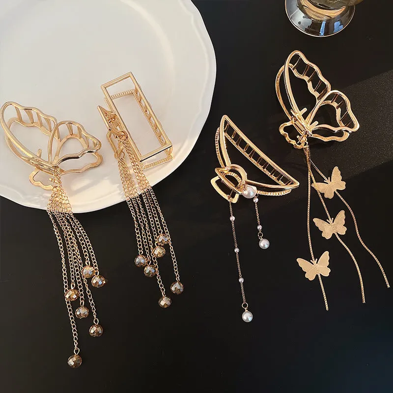 Toleet Butterfly Tassel Hairclips