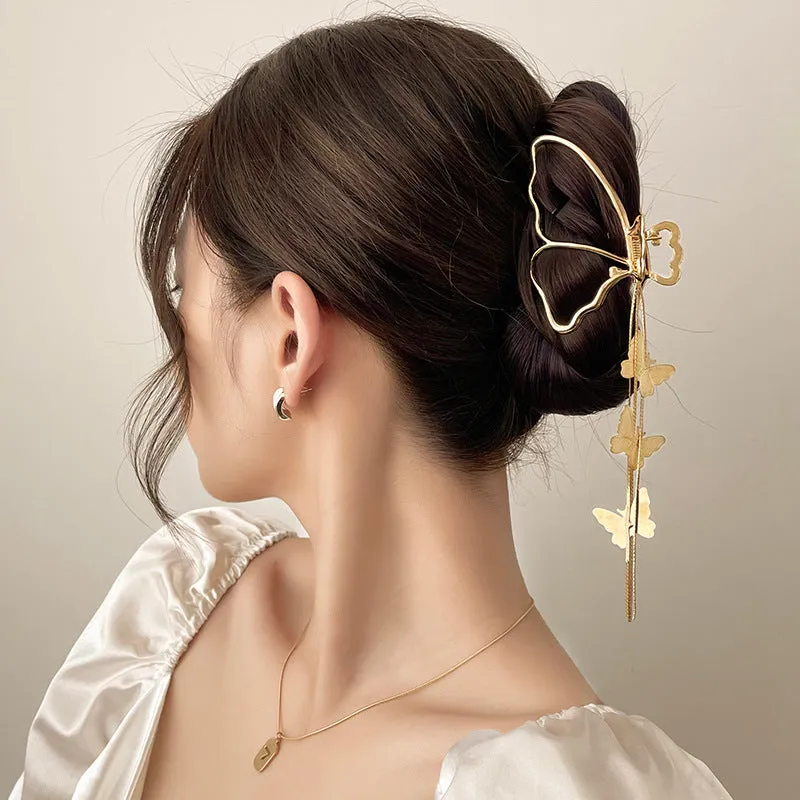 Toleet Butterfly Tassel Hairclips