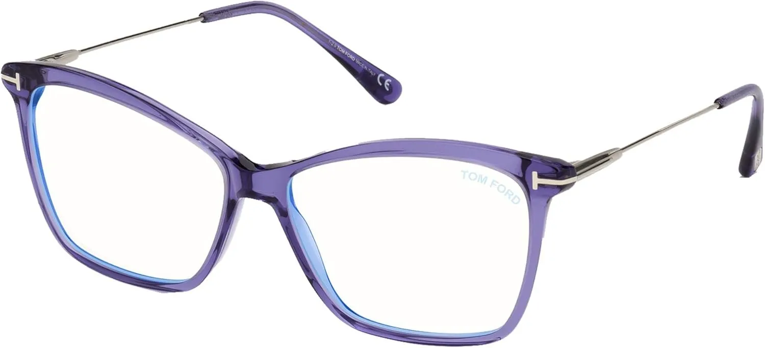 Tom Ford FT 5687-B BLUE BLOCK Transparent Shiny Violet 56/14/140 women Eyewear Frame