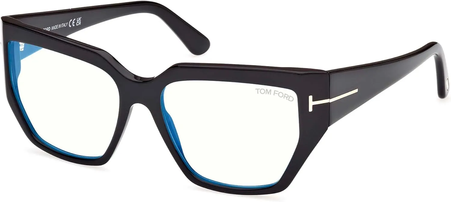 Tom Ford FT 5951-B BLUE BLOCK Shiny Black/Blue Filter 54/16/140 women Eyewear Frame