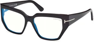 Tom Ford FT 5951-B BLUE BLOCK Shiny Black/Blue Filter 54/16/140 women Eyewear Frame