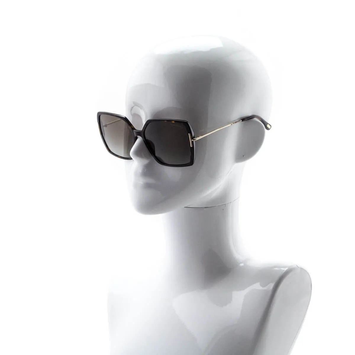 Tom Ford Tortoise Oversized Joanna Polarized Sunglasses