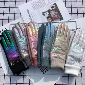 Torv Metallic Puffer Gloves
