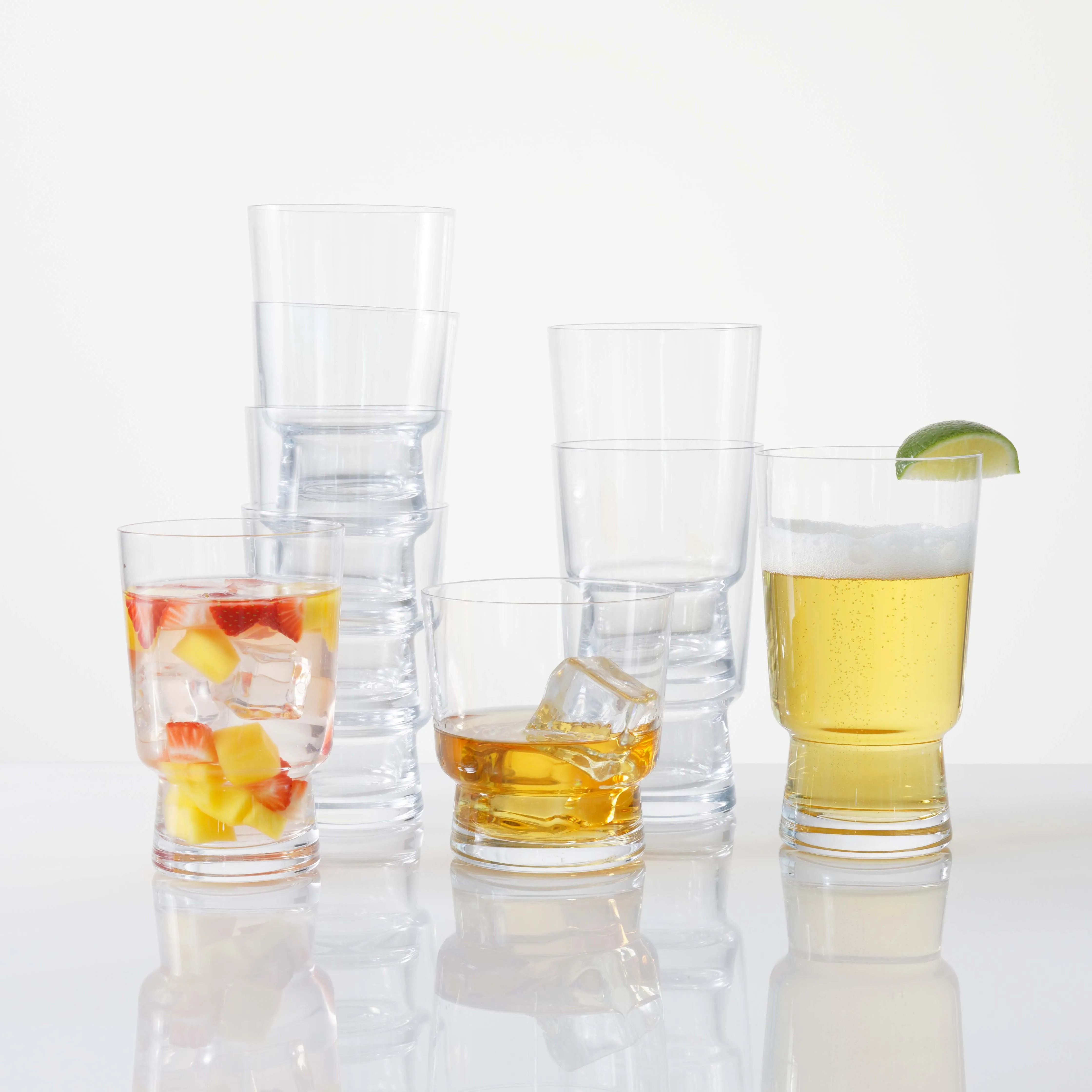 Tower Crystal Long Drink - Set of 6