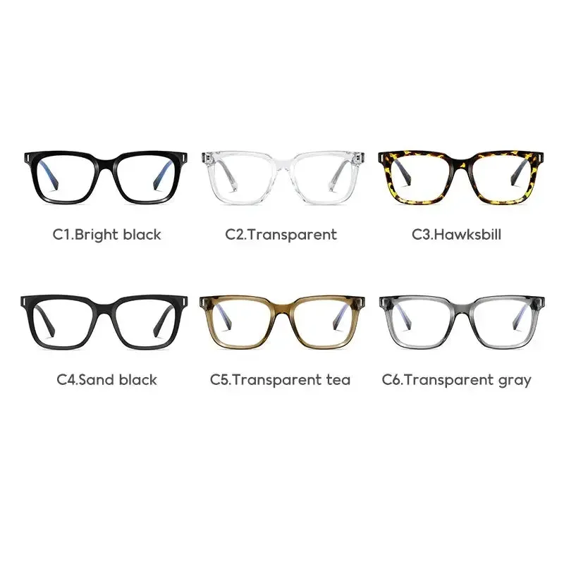 TR90 Blue Light Blocking Men's Square Glasses Radiation Protection Eyeglasses Women Transparent Fashion Eyewear
