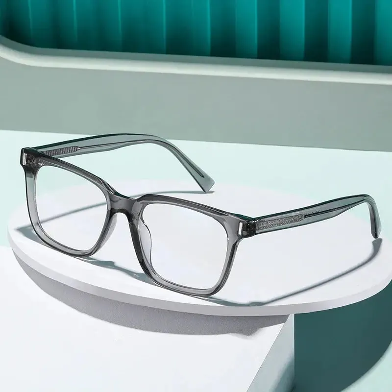 TR90 Blue Light Blocking Men's Square Glasses Radiation Protection Eyeglasses Women Transparent Fashion Eyewear