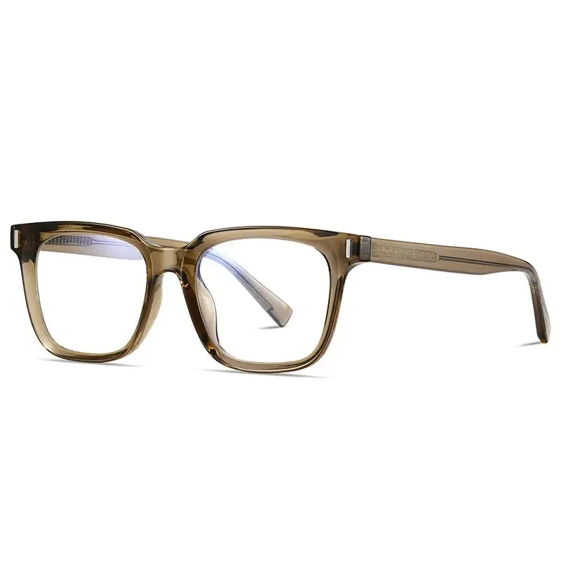 TR90 Blue Light Blocking Men's Square Glasses Radiation Protection Eyeglasses Women Transparent Fashion Eyewear