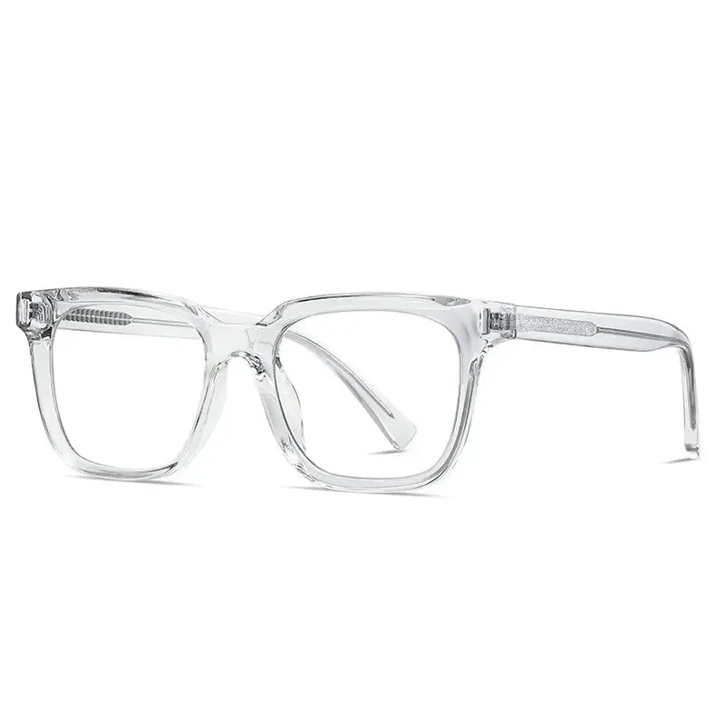 TR90 Blue Light Blocking Men's Square Glasses Radiation Protection Eyeglasses Women Transparent Fashion Eyewear