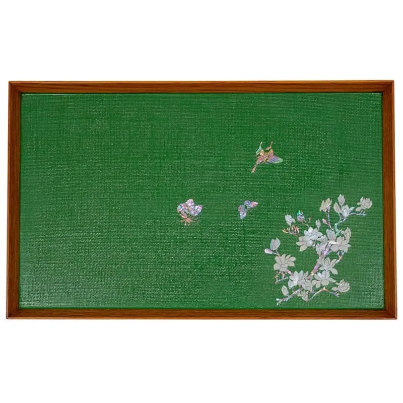 Traditional Korean Mother of Pearl Lacquered Tray