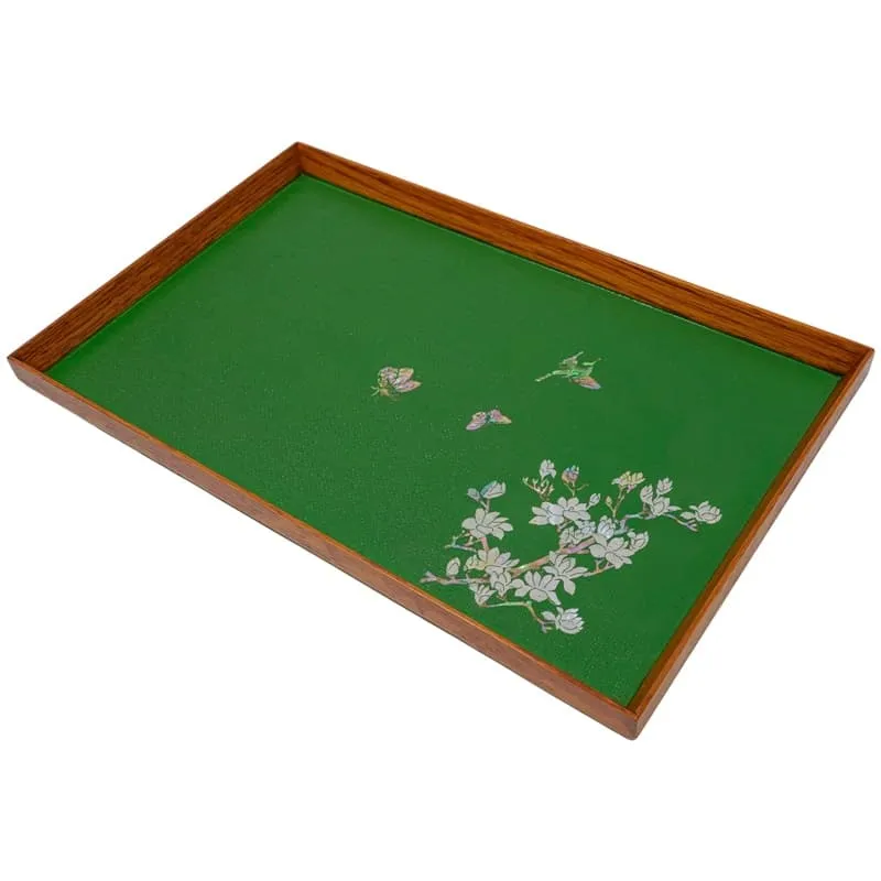 Traditional Korean Mother of Pearl Lacquered Tray