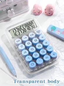 Transparent calculator, mechanical, electrical, aesthetic