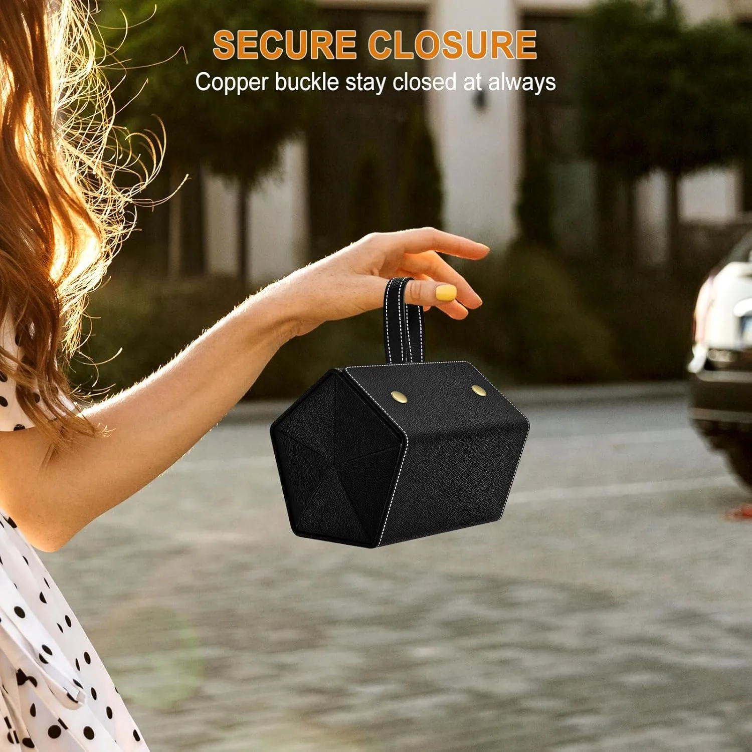 Travel Case for Sunlgasses and Jewelry, Foldable Jewelry Case Eye Glasses Organizer, Hanging Loop, Interior Mirror
