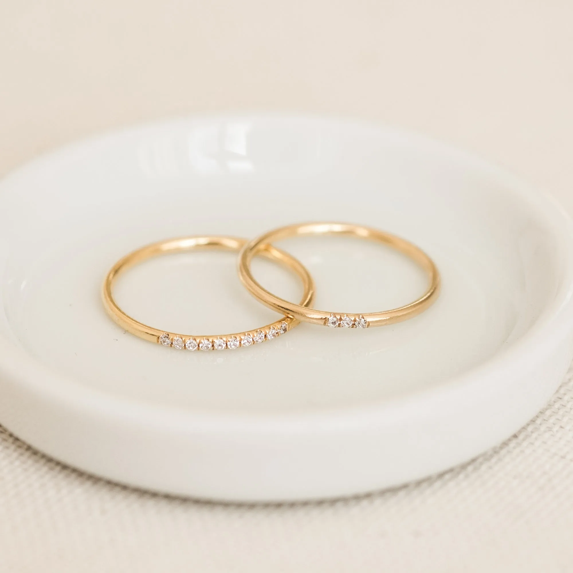 Triple Pavé CZ Stacking Ring