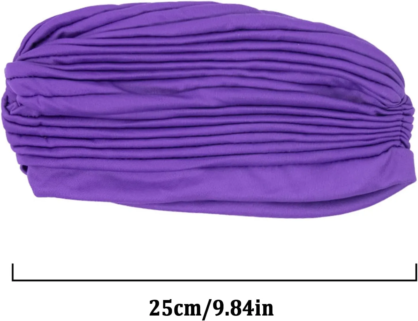 Turban for Women's Hair Cancer Chemo Beanies Cap Elastic Stretchy Headband Solid Color Headwrap